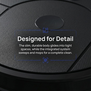 Aspirateur robot avec aspiration >2499 Pa, filtre HEPA, ABS écologique, balayage et lavage automatiques, nettoyage humide/sec, 150-180 min - Product Image 3