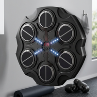 Cible de boxe musicale intelligente murale avec lumière LED et jeu de réaction audio pour le fitness à domicile