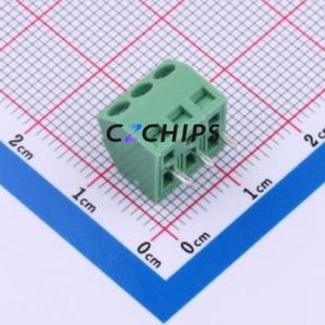 MX127S-3.5-03P-GN01-Cu-Y-A Screw Terminal Block Through hole Component (THT),P=3.5mm Connector 1x3P 3.5mm Green Through Hole - Product Image 2