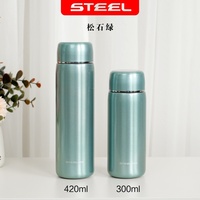 300 ml de doble pared de acero inoxidable termo al vacío taza de café logotipo personalizado impreso para oficina