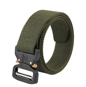 Cintura sportiva resistente da uomo neutra da <span class=keywords><strong>donna</strong></span> con robusta lega per fibbia a fascia larga in Nylon in cintura verde marrone - Product Image 6