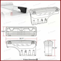Boîte à outils étanche verrouillable OEM pour benne de pick-up, rangement pour passage de roue, compatible Tacoma 2005-2023, côté gauche et droit, coffre de chargement pour voiture