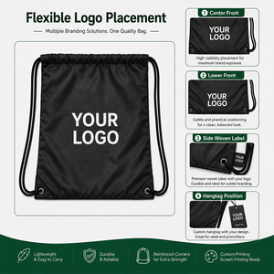 <span class=keywords><strong>Mochila</strong></span> Premium de Poliéster 420D con Cordón y Logotipo Personalizado para Equipos Deportivos y Artículos Promocionales Reutilizables para Eventos Escolares - Product Image 5