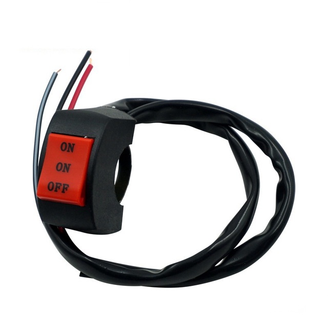 Moto Three-Line LED Headlight Switch Far Motorcycle Handlebar Button Spotlight Fog Driving Light Switch Motorcycle Switches