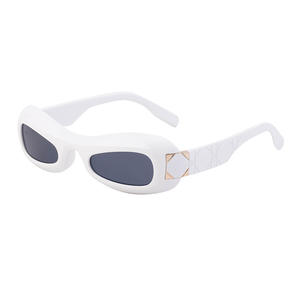 Lunettes de soleil ovales de style européen et américain pour femmes, verres PC UV400, design Y2K tendance, origine Taizhou - Product Image 5