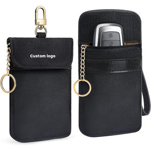 Faraday Bags <b>Key</b> Fob Protector with Handle Car RFID Blocking Bag Car Security Protection Anti-Theft Fob Case - Product Image 1