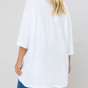 Camisetas Extra Grandes para Mujer, Hechas con Materiales de la Mejor Calidad, para Verano, al Por Mayor, al Mejor Precio, de Color Sólido - Product Image 3