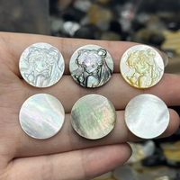 Piezas de Joyería de Madreperla con Patrón de Sailor Moon y Luna Talladas con CNC, Conchas Naturales para Hacer Collares y Pulseras