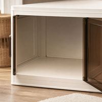 Meuble de rangement à trois niveaux transparent avec double porte, personnalisable avec logo, pour salle à manger et cuisine (vente en gros)