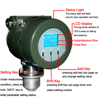 Medidor de flujo de fluido con sensor de tubo de precisión de acero inoxidable 0.2% Medidor de flujo másico de Coriolis tipo en forma de U de etilenglicol