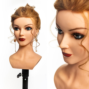 <span class=keywords><strong>JO3</strong></span> Großhandel Echthaar Friseur Salon Lehr praxis Kopf Haar Styling Training Schaufenster puppe Puppen kopf - Product Image 5