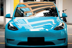 Vinilo Autoadhesivo con Efecto de Cambio de Color, Color Azul Miami, PET de Alto Brillo, Autoregenerable, Antiarañazos, para Envoltura de Automóviles - Product Image 4