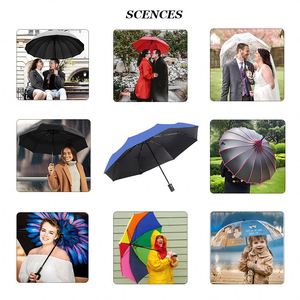 High Quality Travel <b>Foldable</b> Compact Paraguas Auto 3 Folding <b>Umbrella</b> Automatic with Logo Printing - Product Image 4