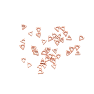 Cuentas pequeñas de oro roto con baño de oro de 18K, triangulares de 14K, pulsera trenzada DIY, cuentas plateadas - Product Image 2