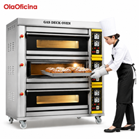 Four à gaz commercial à 3 niveaux, 6/9 plateaux, en acier inoxydable, pour boulangerie, équipement de cuisson YXQ-6 YXQ-9 pour boulangerie-pâtisserie