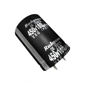 Distribuidor Autorizado 25VXG4700MEFC22X30 Condensador de Aluminio de 4700uF 20% 25V de Montaje a Presión (TH) - Product Image 1