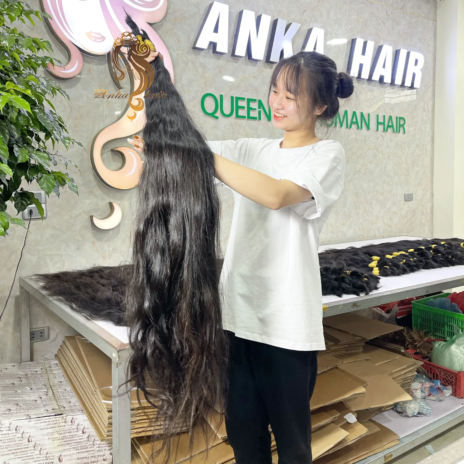 Good Price 100% No tangle no shedding hair extension - Vietnamese Best quality Raw Human Hair Bulk Virgin Hair