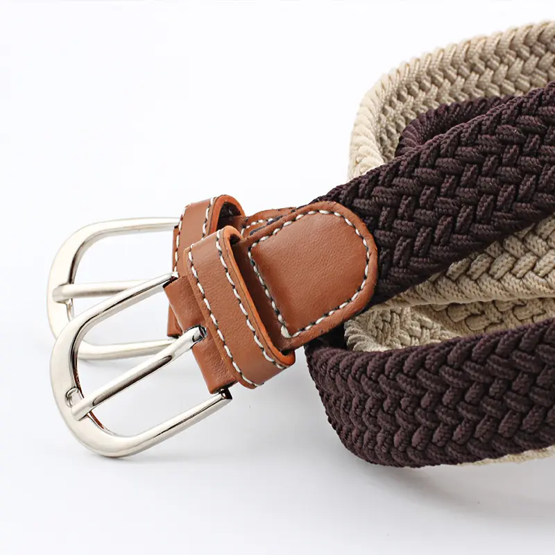 Extended version New elastic woven thin belt ladies' pin buckle canvas belt All-matching jeans student female