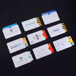 Siy551 Rfid Blocking Credit Holder Custom Logo Bank Antiscan Foil <b>Pocket</b> Anti-Rfid Pet <b>Plastic</b> Smart Card Sleeve - Product Image 1