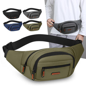 Riñonera de moda para hombre, color azul oscuro, resistente al agua, con múltiples compartimentos, para viajes, deportes al aire libre y ciclismo. - Product Image 4