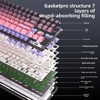 Clavier mécanique sans fil Langtu T88 BT tri-mode pour ordinateur portable, bureau et jeux