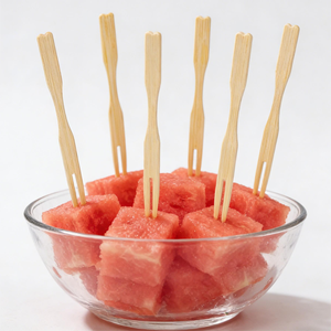 Tenedores de Bambú Ecológicos Desechables de 90-110 mm, Biodegradables, de Grado Alimenticio, Libres de BPA, para Frutas, Postres, Té de la Tarde y Fiestas - Product Image 4