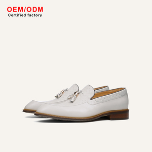 OEM/ODM Manufacturer Custom Design British-Style Tassel Loafers Woven-Embossed Comfort Pointed Casual Groom's Attire Slip-On - Product Image 3
