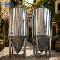 Cuve de Fermentation Conique en Acier Inoxydable Tonsen 4000L (40HL) à Double Enveloppe pour Brasserie Artisanale au Pérou