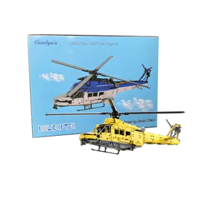Carolyn desain helikopter penyelamat oleh Jeroen Ottens MOC-56765 Model kuning mainan bata bermotor Rc Set grosir bata Moc