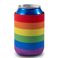 Canette personnalisée en néoprène, 12oz, motif arc-en-ciel, pour refroidir la bière, impression par Sublimation, manchon moulant