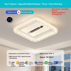 Ventilador de Techo Moderno y Sencillo con Luz Fría y Cálida, Sin Aspas, Modelo 2026, para Dormitorio, Comedor, Purificador de Aire, Silencioso, para Sala de Estar - Product Image 6