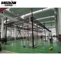 Estructura de Aluminio Personalizada de Fábrica con Recubrimiento en Polvo Negro y Plateado para Escenarios, Conciertos, Exposiciones, Iluminación y Exhibición con Bloqueo Rápido