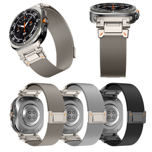 Bracelet en maille milanaise Classic Explorer, bracelet en métal respirant pour Samsung Galaxy Watch Ultra 47 mm, bracelet de montre intelligente - Product Image 1