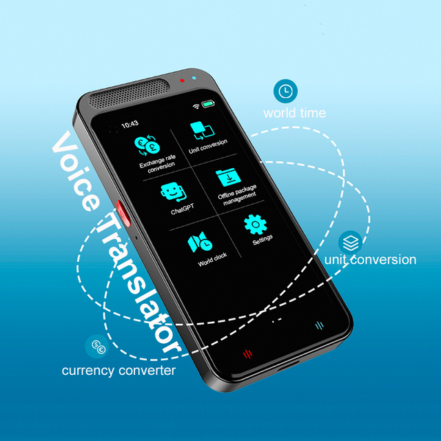 Touch Screen Voice Translator 4.1inch Smart AI Photo Translation Worldwide Languages Realtime Two-way Instant Photos Translator