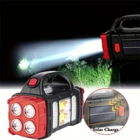 Lampe de recherche LED rechargeable Rts Sun Power avec lumière d'urgence latérale, batterie externe portable, lampe torche de chasse et de camping