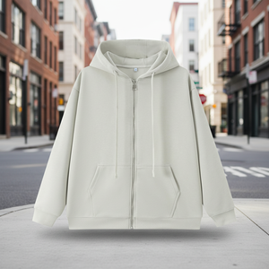 Autumn <b>Winter</b> ODM Custom Work Clothing Logo Cotton Hoodie <b>Coat</b> Printing Long Sleeve Zipper-Up Eco-Friendly Anti-Pilling - Product Image 1