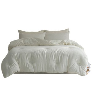 Type A Fiber Quilt Soybean Fiber Jacquard Warm Breathable Single Double Size Spring Autumn Winter All Season White - Product Image 2