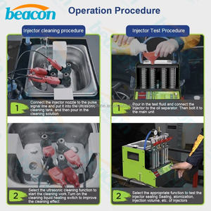 Beacon makinesi V308 imalatı silindir Gdi yüksek basınçlı araç yakıt enjektörü temizleyici temiz test enjektör makinesi - Product Image 5