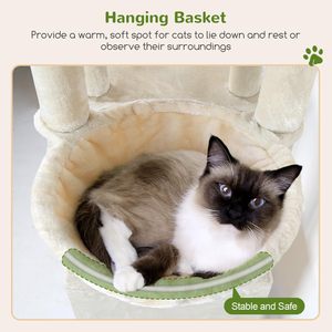 Solid Wood <strong>cat</strong> Tower Modern Luxury <strong>cat</strong> <strong>Climbing</strong> <strong>Frame</strong> with Catch Post Perch <strong>cat</strong> Apartment Large Size Spacious Design - Product Image 4