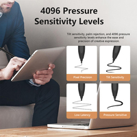 Stylet ODM personnalisé pour tablette, 4096 niveaux de pression, détection d'inclinaison, rejet de la paume, pointe remplaçable, capacitif actif, avec pointes supplémentaires pour Kindle