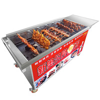 Restaurant Fabrication Acier Inoxydable Poulet Rôtissoire Machine Utilisation Extérieure Alimenté Par Batterie Poulet Rôti Équipement De Four