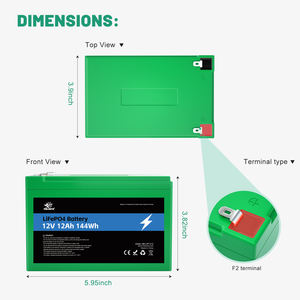 하이 퀄리티 공장 Lifepo4 12v 12ah 배터리 리튬 Lifepo4 배터리 팩 태양열 저장 - Product Image 2