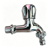 Robinet en plastique PP chromé de 1/2 pouce pour l'Amérique du Sud, idéal pour machine à laver, jardin, serpillière, piscine (Grifos)
