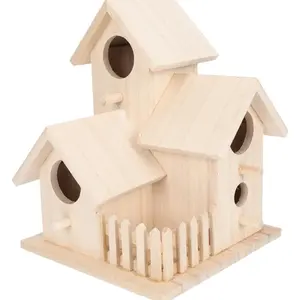 Factory Direct House Shape <strong>Nest</strong> Wooden <strong>Bird's</strong> <strong>Nest</strong> Breeding Box Wooden <strong>Bird</strong> House - Product Image 1