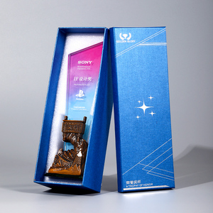 Tùy chỉnh bắt tay Hợp Tác Giải thưởng tráng men Ding xuất sắc nhân viên lao động mô hình tinh thể <span class=keywords><strong>Trophy</strong></span> cưỡi nhựa <span class=keywords><strong>Trophy</strong></span> - Product Image 3