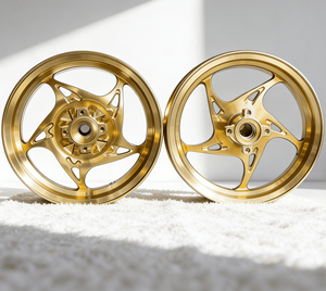 Ruedas de Aluminio Grabadas por CNC para Honda Giorno - 122.5J/122.15J, Ruedas de Conversión de Freno de Disco Delantero y Trasero - Product Image 1