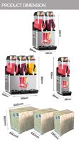 Nouvelle Machine Commerciale à Granité Trois Cuves, Têtes de 2-3 Bol, pour Boissons Glacées Saveur Slushy Daiquiri Margarita