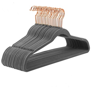 20 Set Fabric Skirt Wholesale Premium Kids <strong>Hanger</strong> Velvet Gold Velvet <strong>Hanger</strong> <strong>Clips</strong> Grey Baby Velvet <strong>Hangers</strong> - Product Image 5
