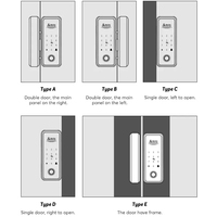 Serrure intelligente pour porte en verre WIFI Tuya Smart Biometric Fingerprint Digital Password Electronic Office Door Lock Drill Free