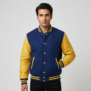 Embroidery Letterman <b>Men</b> Baseball Jacket Plus Size <b>Men</b> Versity College Jackets High Quality Customized Design Versity Jackets - Product Image 1